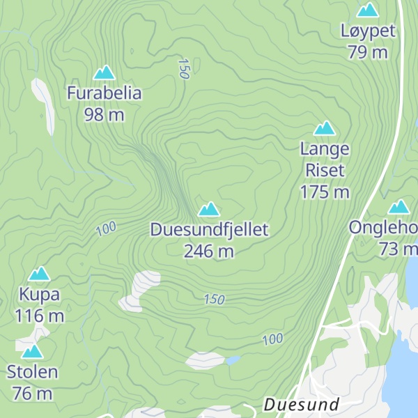 Map of Duesundfjellet