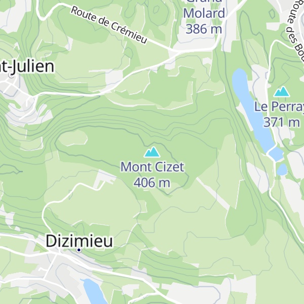 Map of Mont Cizet