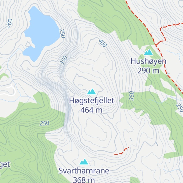 Map of Høgstefjellet