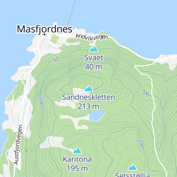 Map of Sandneskletten