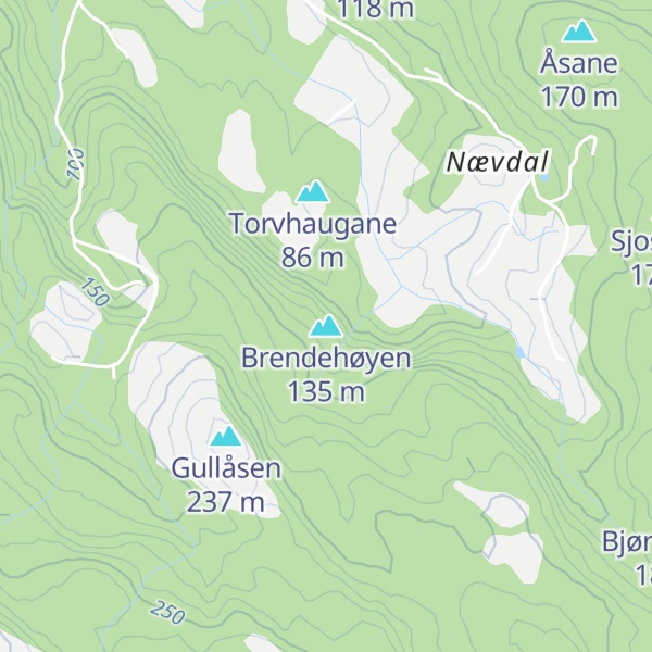 Map of Brendehøyen