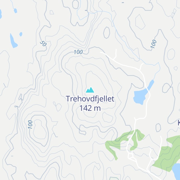 Map of Trehovdfjellet