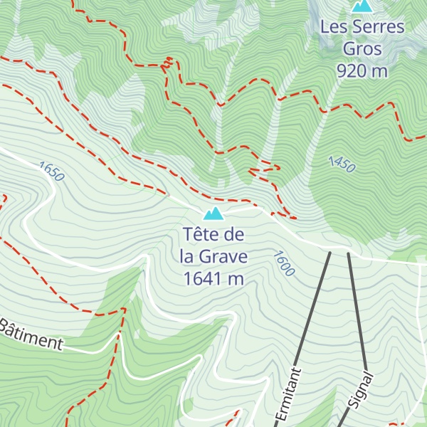 Map of Tête de la Grave