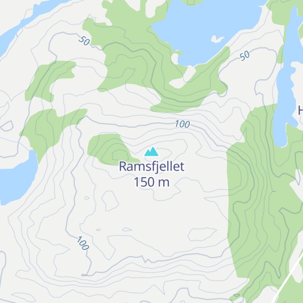 Map of Ramsfjellet