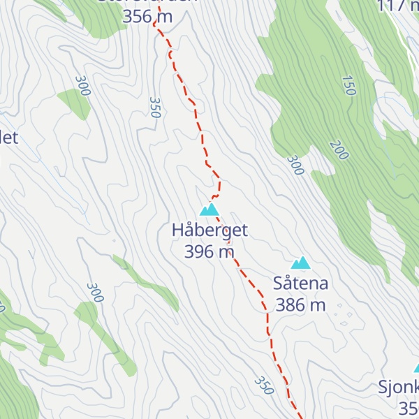 Map of Håberget