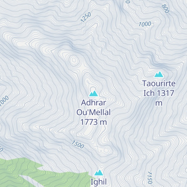 Map of Adhrar Ou'Mellal