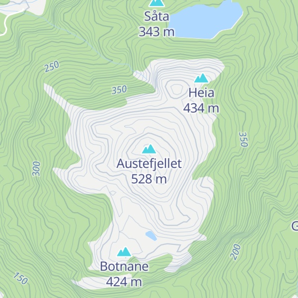 Map of Austefjellet