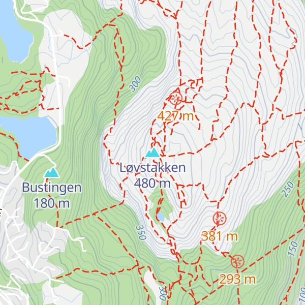 Map of Løvstakken