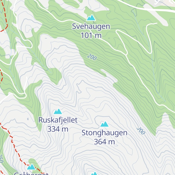 Map of Bjørnskarhaugen