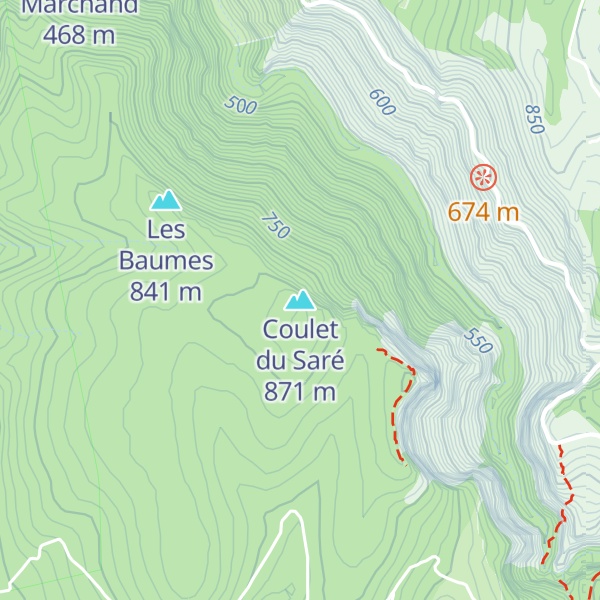 Map of Coulet du Saré