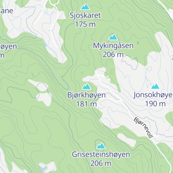 Map of Bjørkhøyen