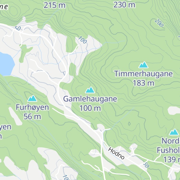 Map of Gamlehaugane