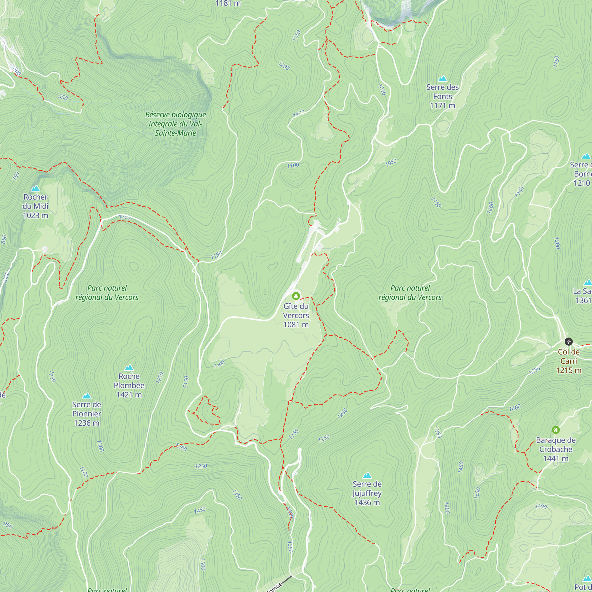 Gîte du Vercors map