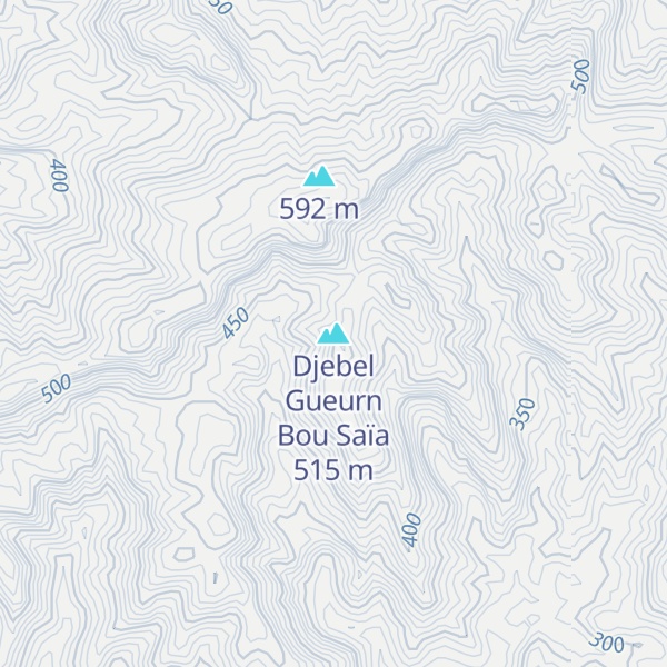 Map of Djebel Gueurn Bou Saïa