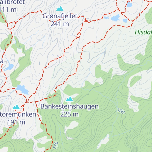 Map of Brattebergshaugen