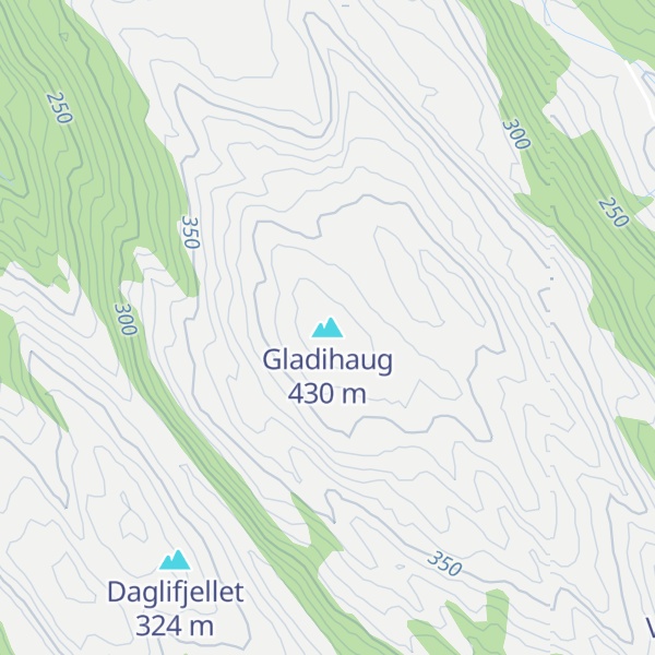 Map of Gladihaug