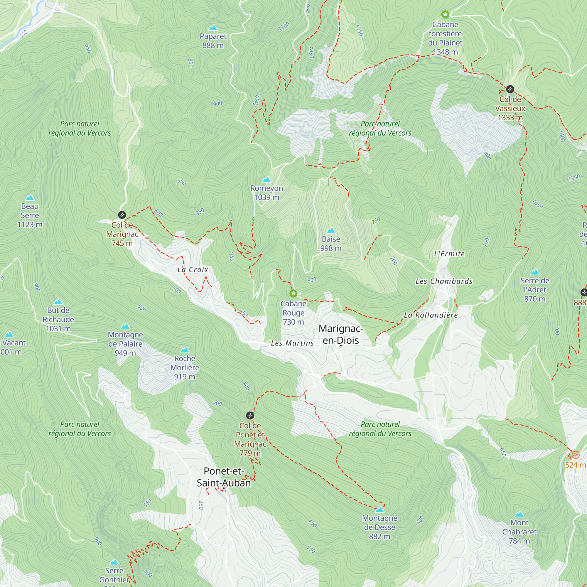 Cabane Rouge map
