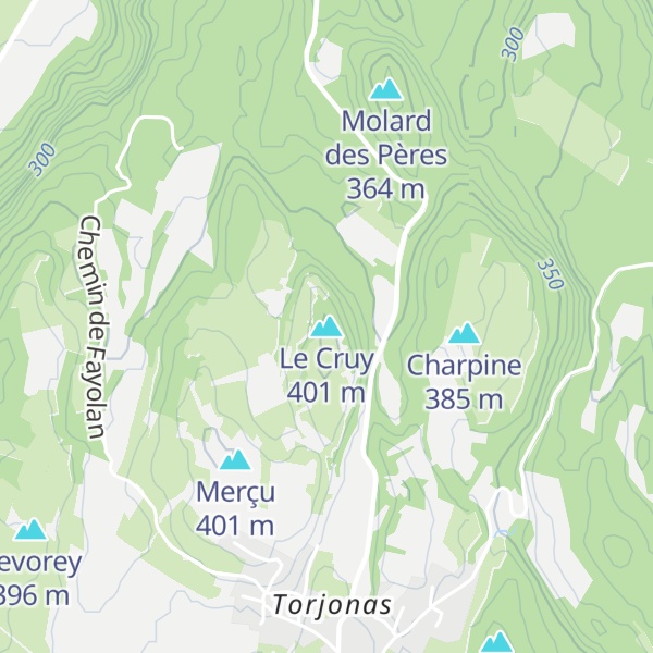 Map of Le Cruy