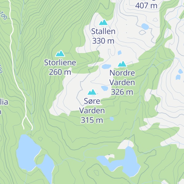 Map of Søre Varden