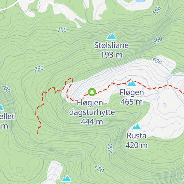 Map of Fløgjen - dagsturhytte