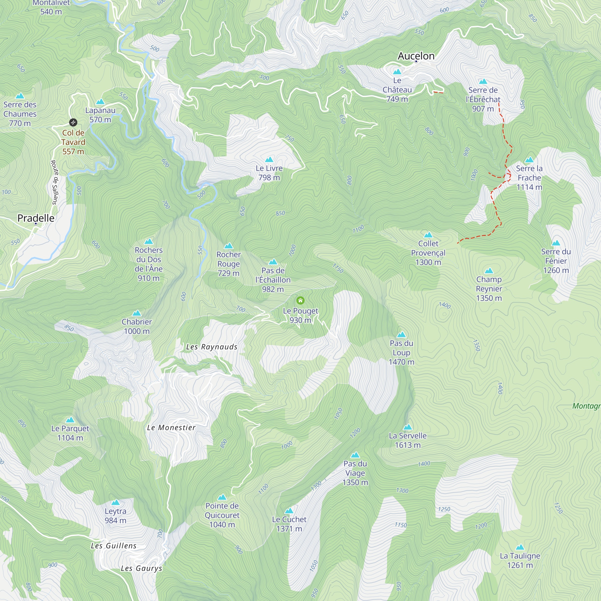Le Pouget map