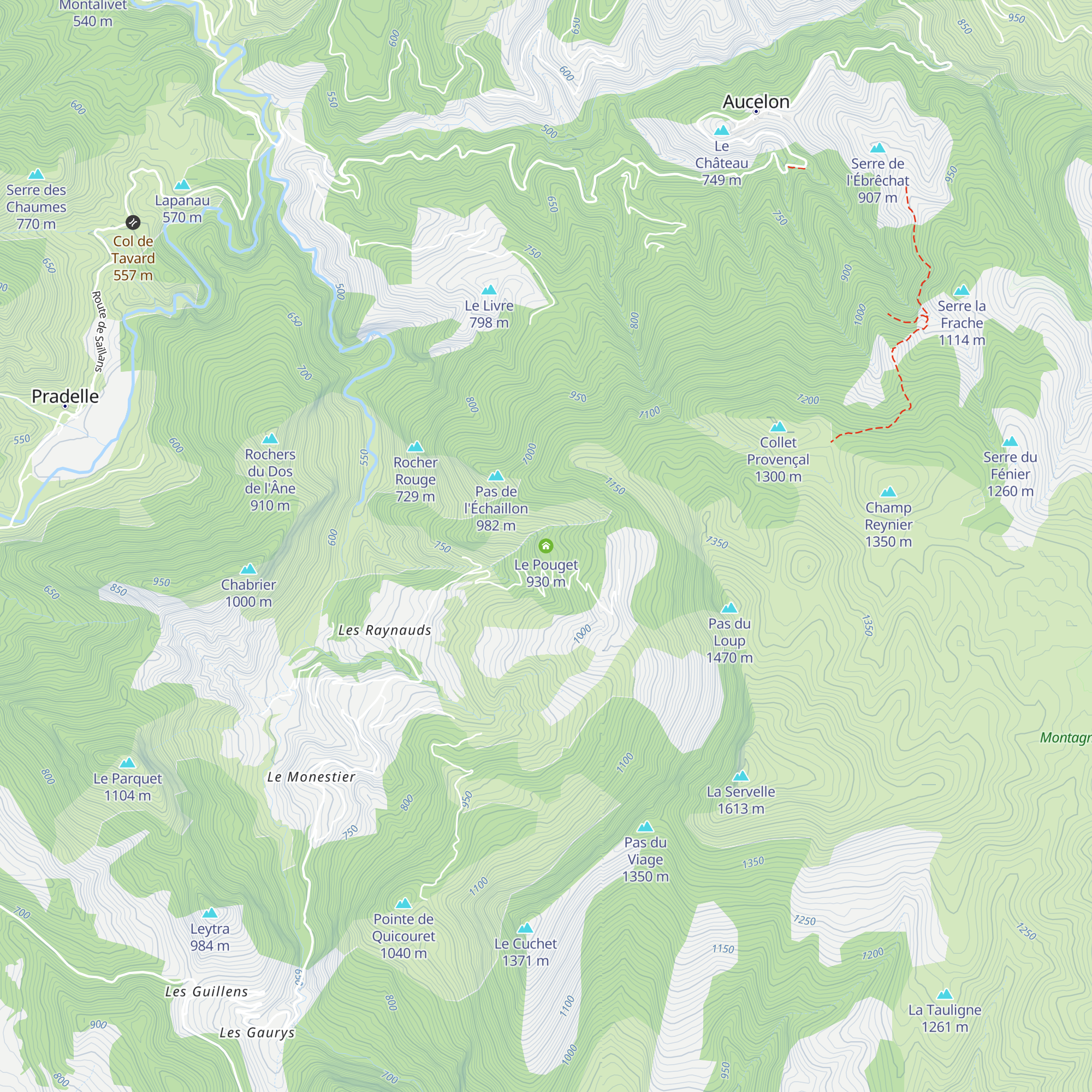 Le Pouget map