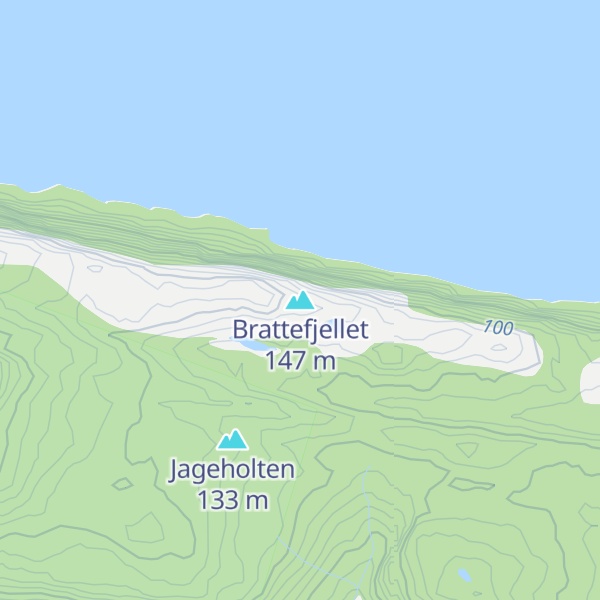 Map of Brattefjellet