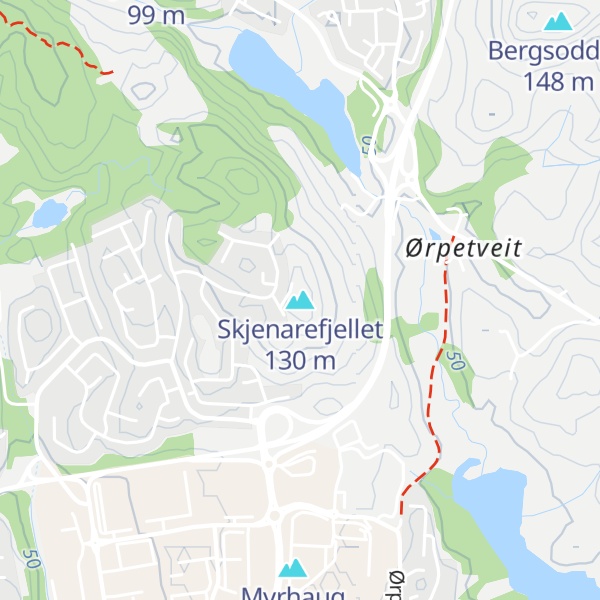 Map of Skjenarefjellet