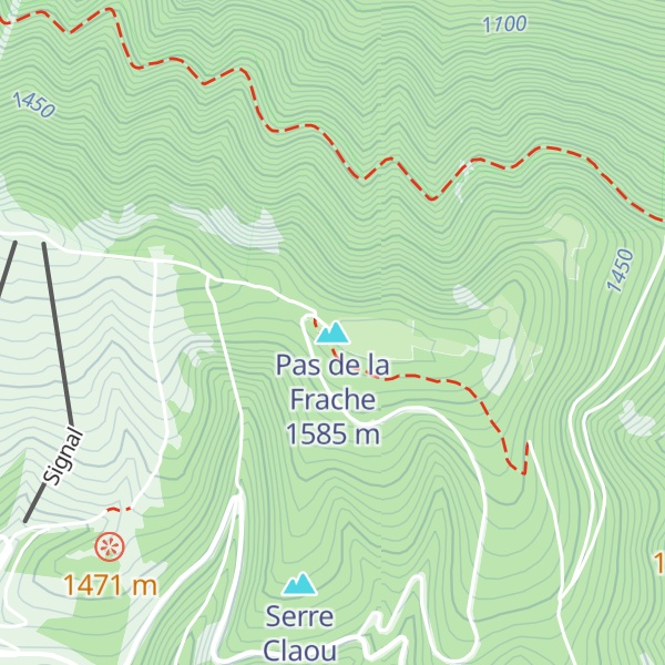 Map of Pas de la Frache