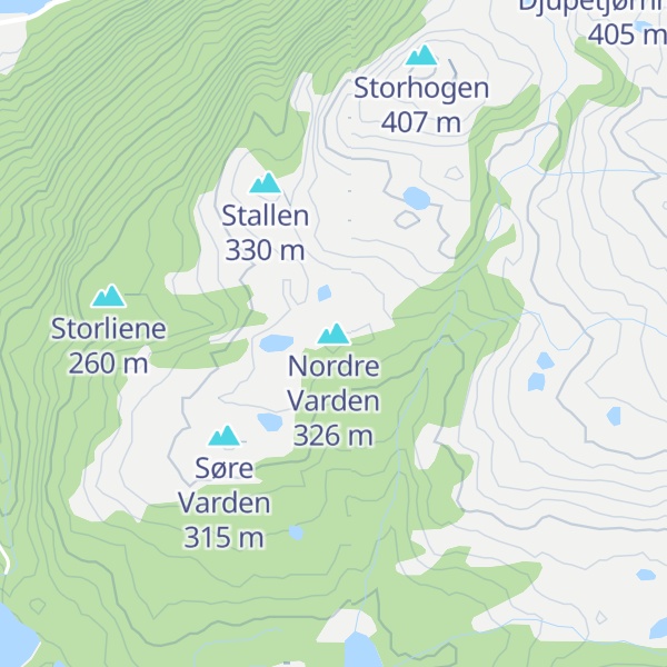 Map of Nordre Varden