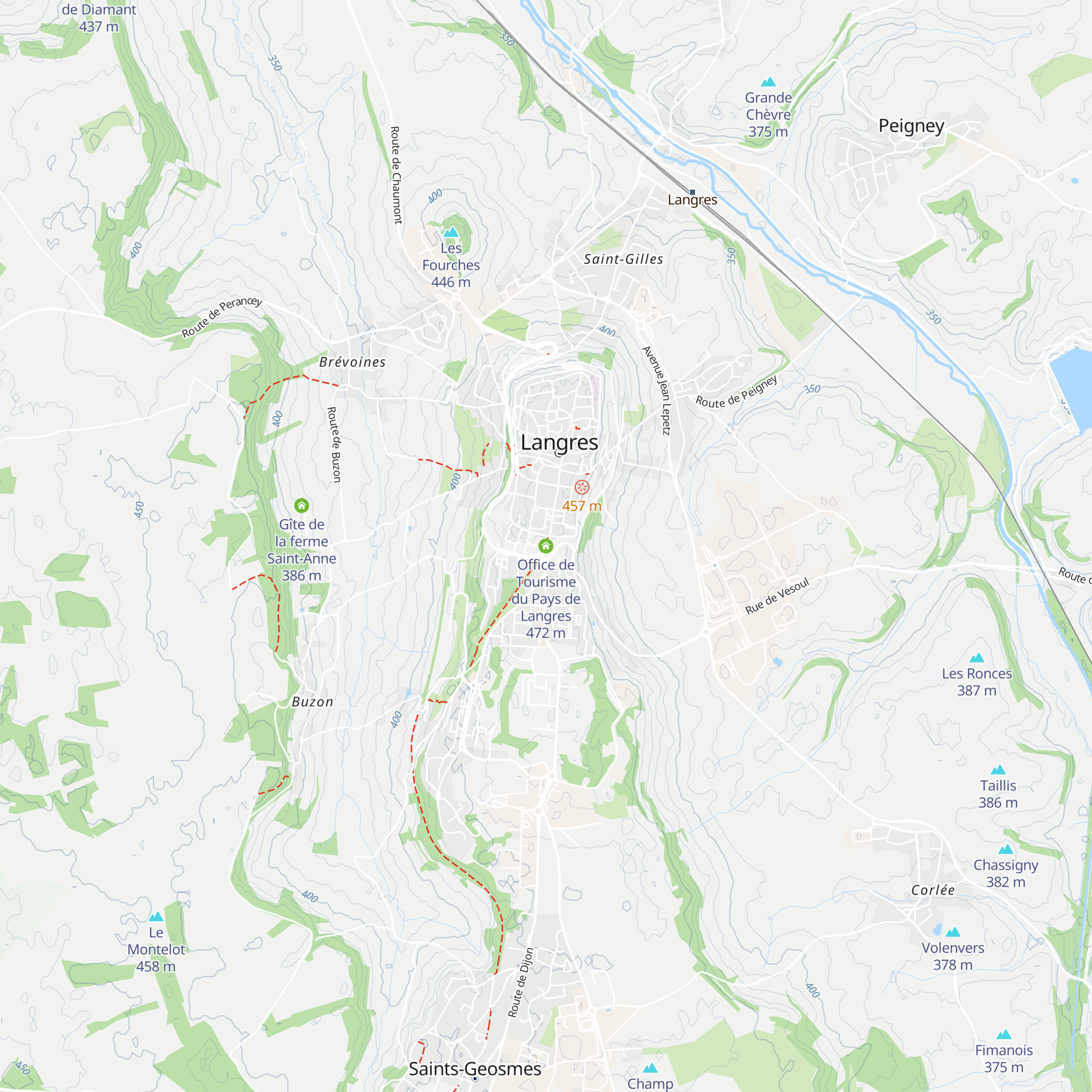 Office de Tourisme du Pays de Langres map