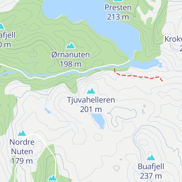 Map of Tjuvahelleren