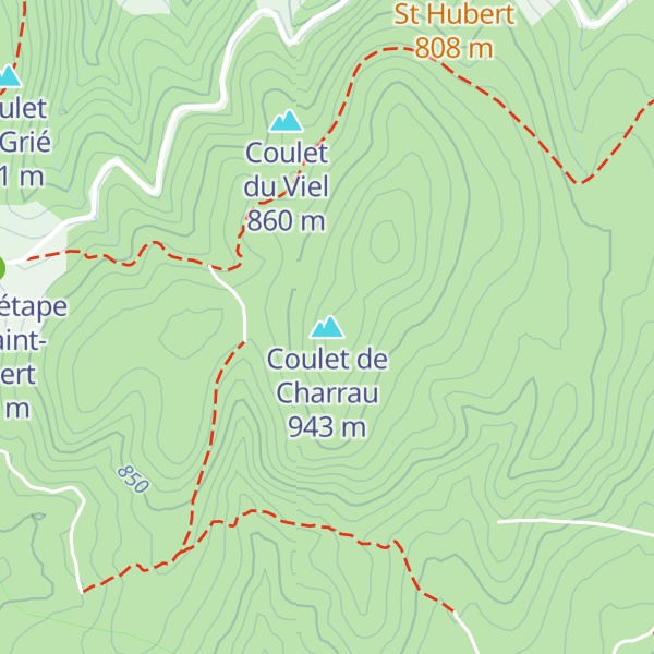 Map of Coulet de Charrau