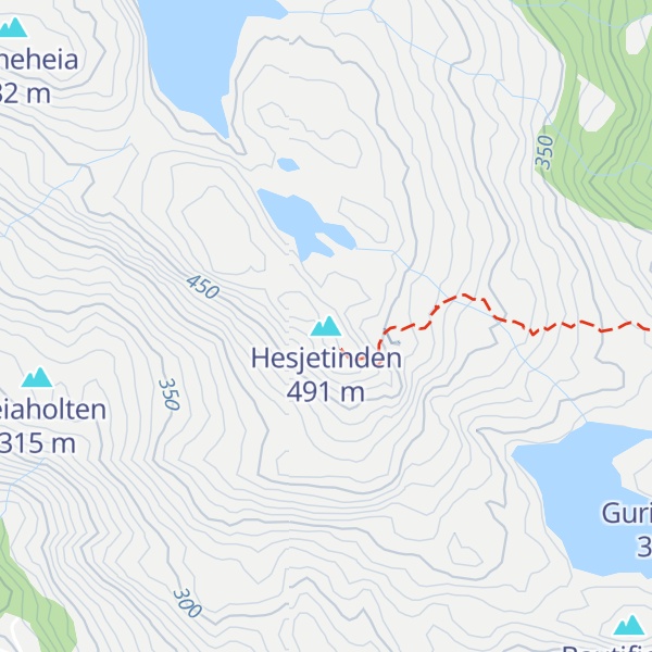 Map of Hesjetinden