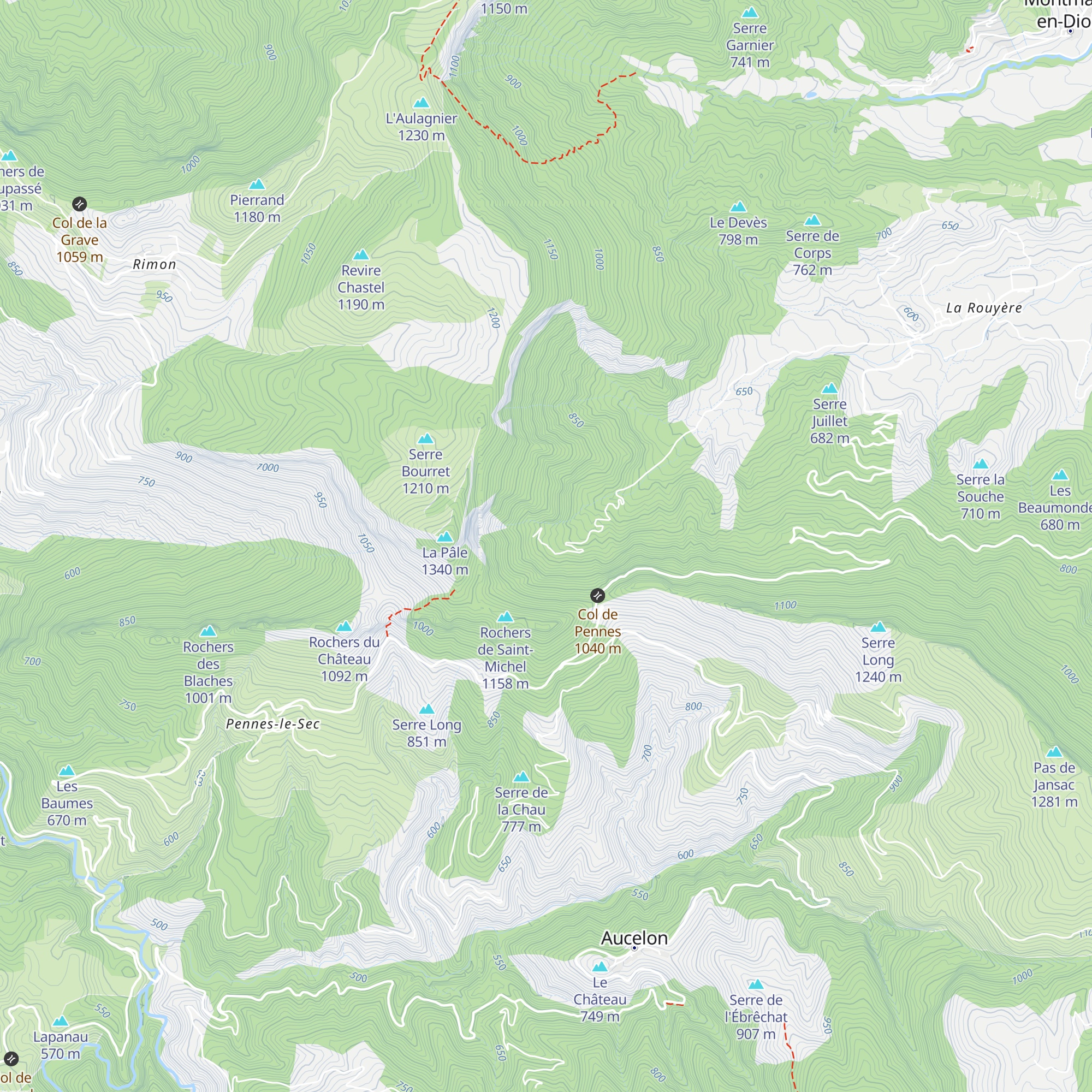 Cabane des Gardes map