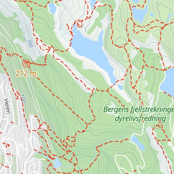 Map of Sandviksfjellet
