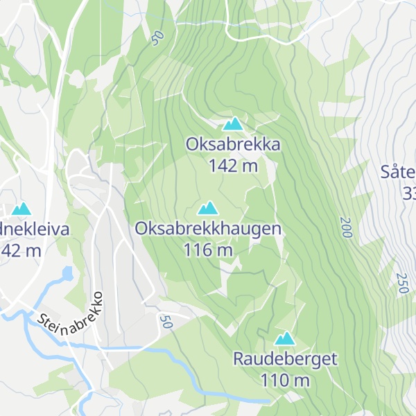 Map of Oksabrekkhaugen