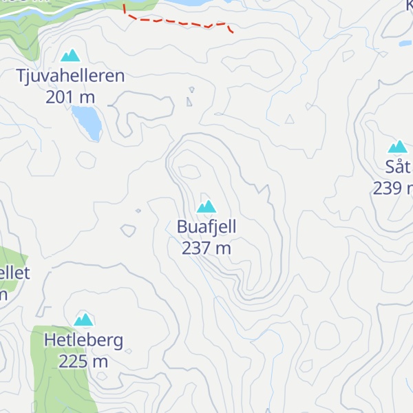Map of Buafjell
