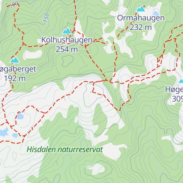 Map of Lyseskarfjellet