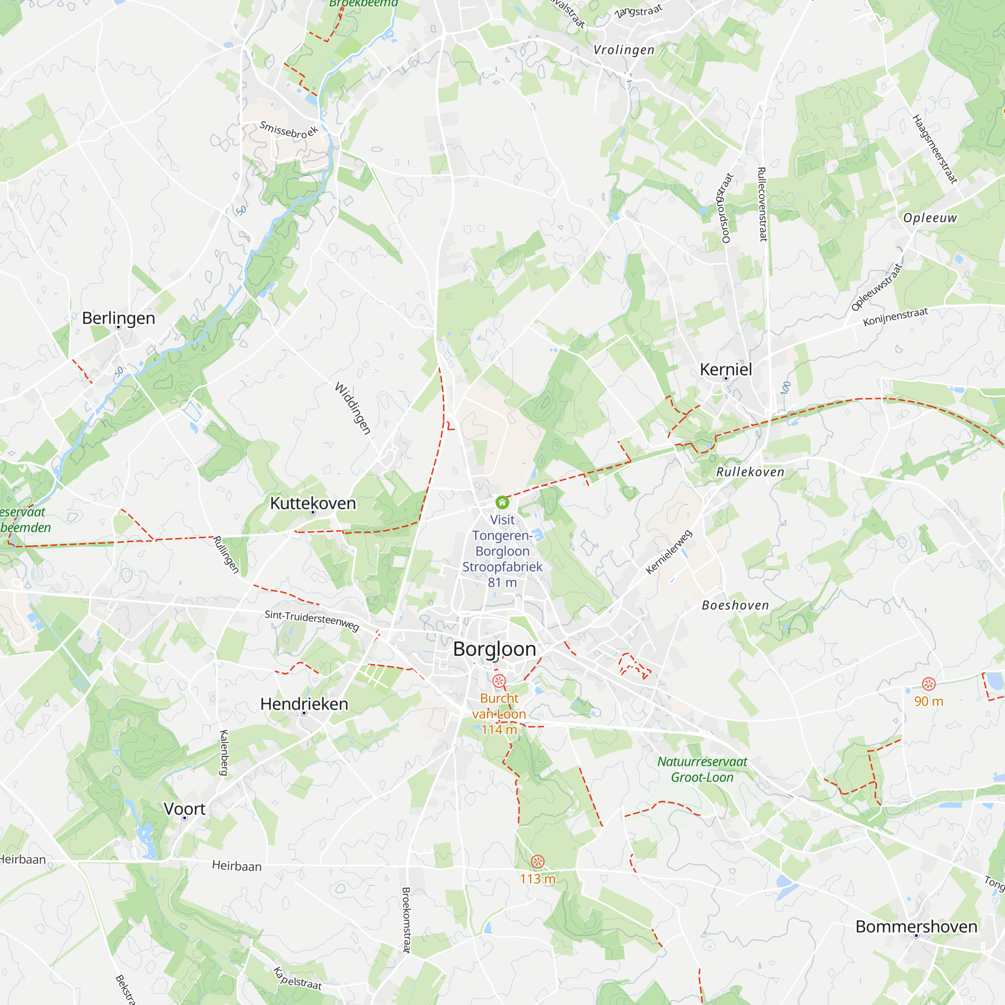 Visit Tongeren-Borgloon Stroopfabriek map