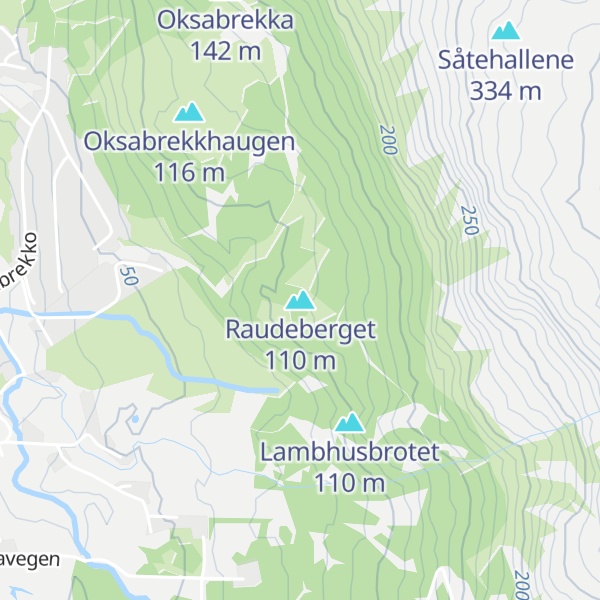 Map of Raudeberget