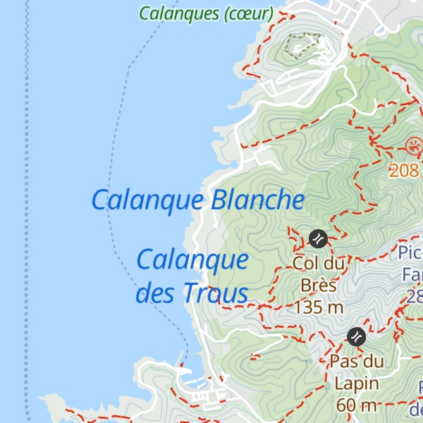 Map of La calanque blanche