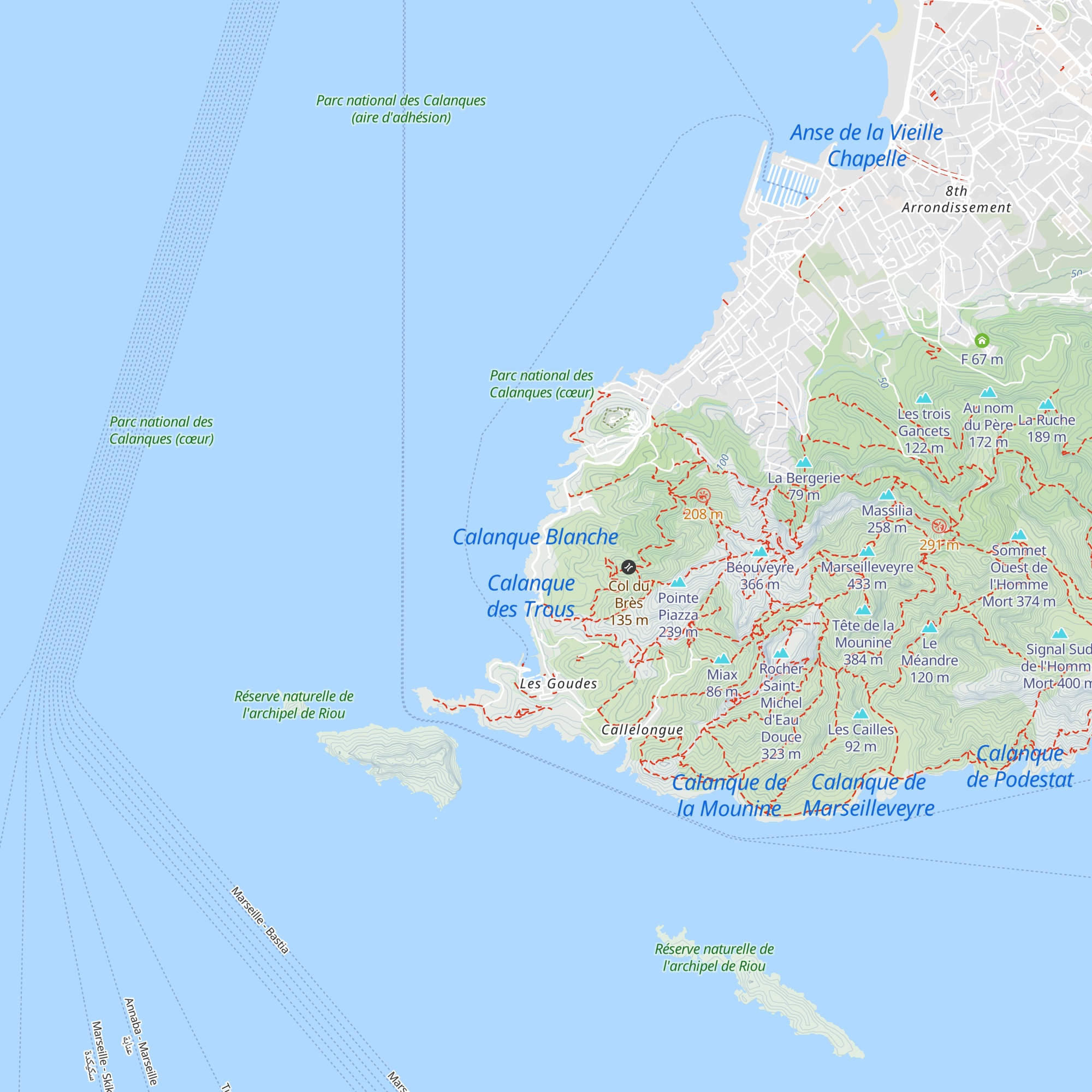 La calanque blanche map