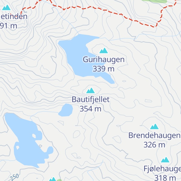 Map of Bautifjellet