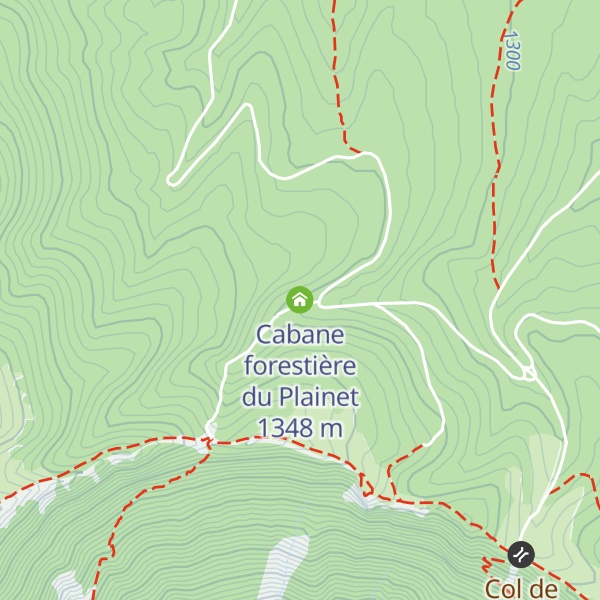 Map of Cabane forestière du Plainet