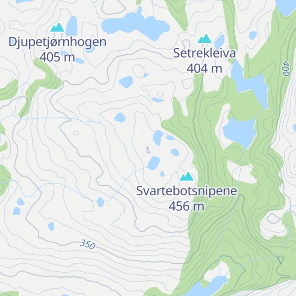 Map of Svarthellerfjellet