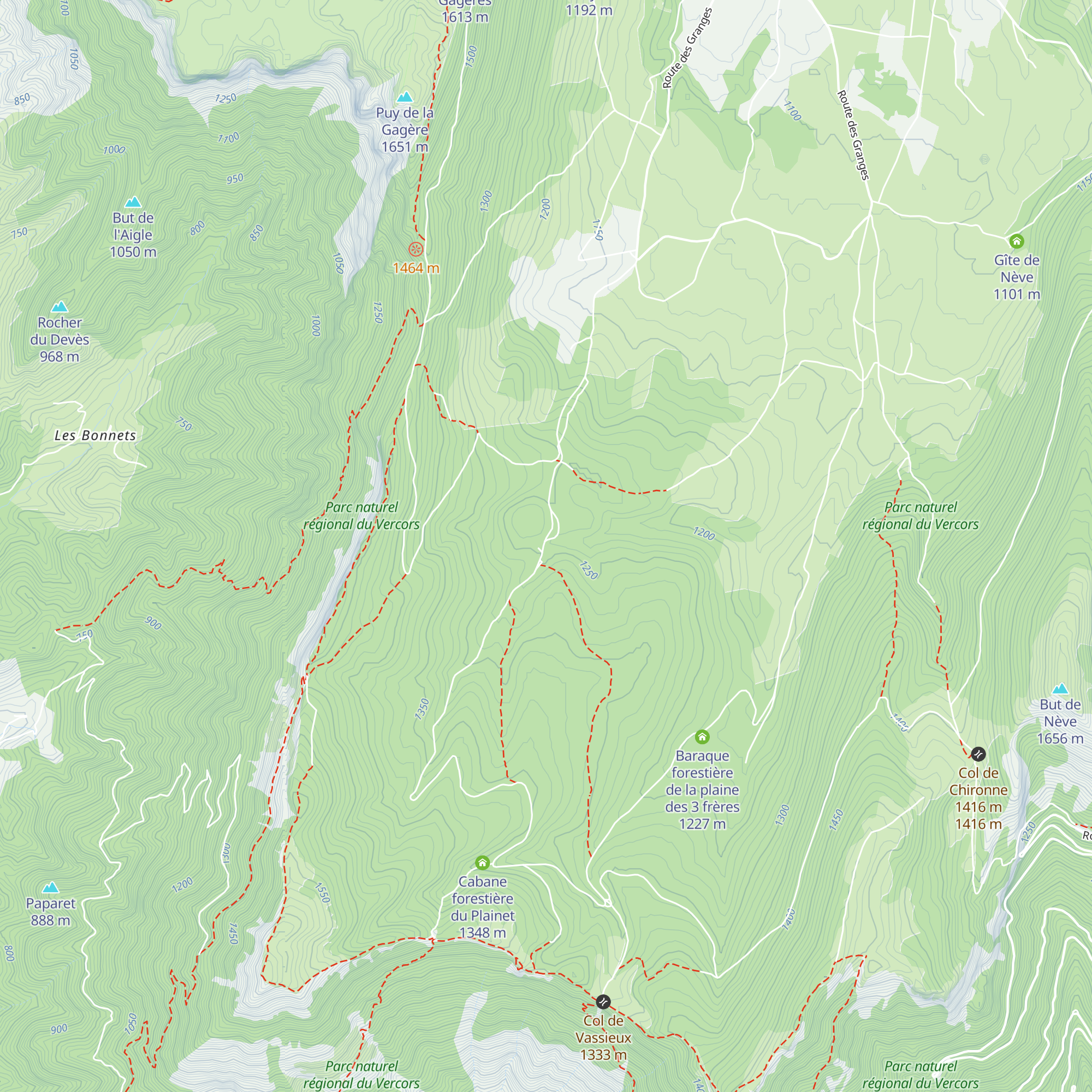 Cabane forestière du Lauset map