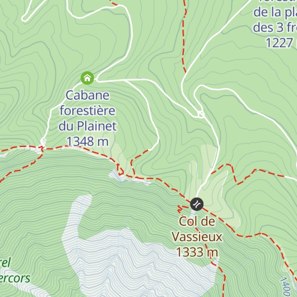 Map of Refuge du Col de Vassieux