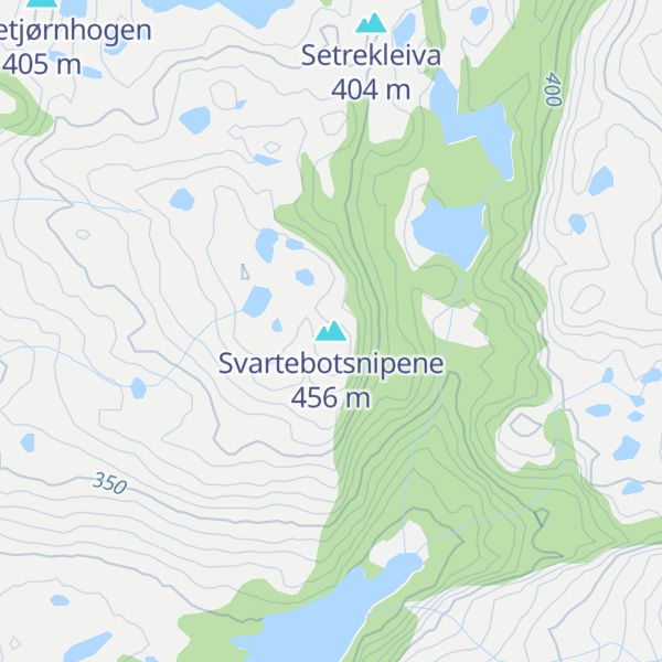 Map of Svartebotsnipene