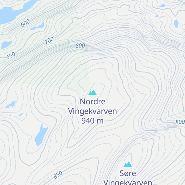 Map of Nordre Vingekvarven